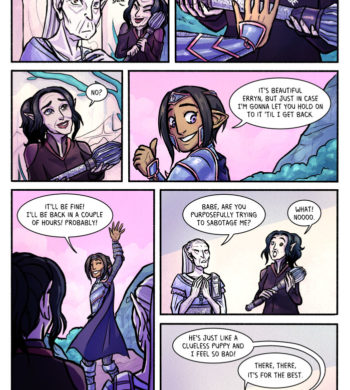 The real reason Sacche's prophecy said Kin was to go empty-handed, was because he took pity on me and didn't want me to have to draw that mace every panel