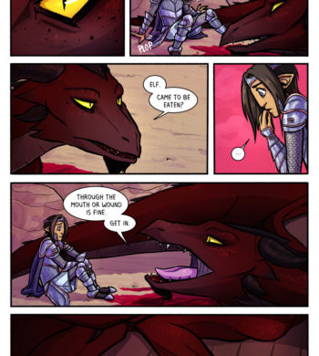 It's a little known fact that some dragons come equipped with a convenient direct opening into their stomach, to make the whole "getting eaten alive by a dragon" thing a lot more efficient for all those involved